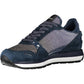 Blue Leather Women Sneaker