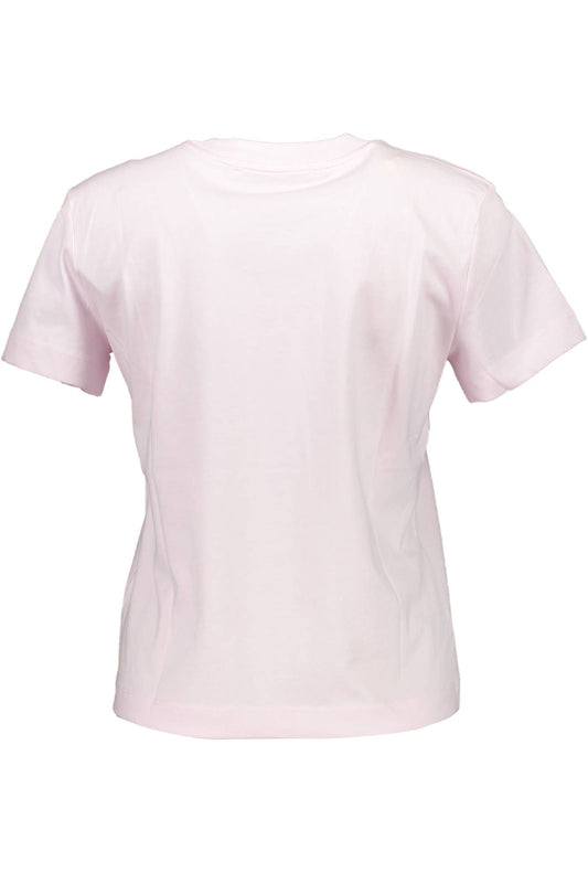 Pink Cotton Women T-Shirt
