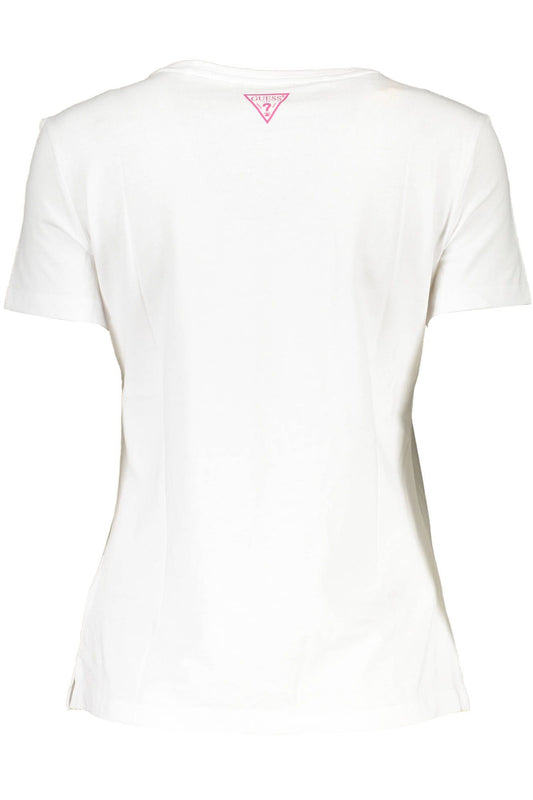 White Cotton Women T-Shirt