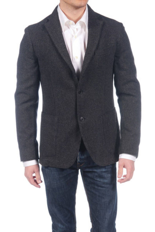 "Gray Cotton Men Jacket"