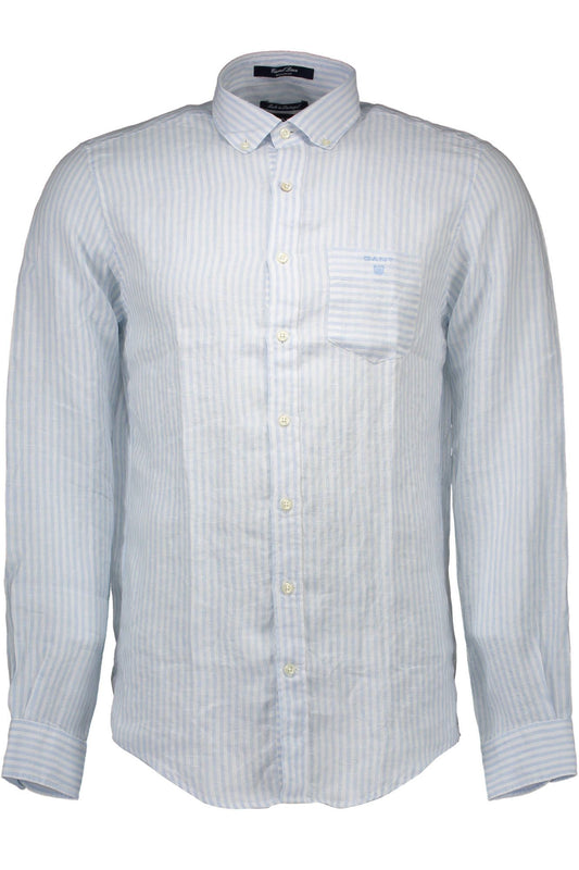Light Blue Linen Men Shirt