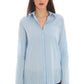 Light Blue Cotton Women Shirt