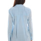 Light Blue Cotton Women Shirt