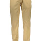 Beige Cotton Men Pant
