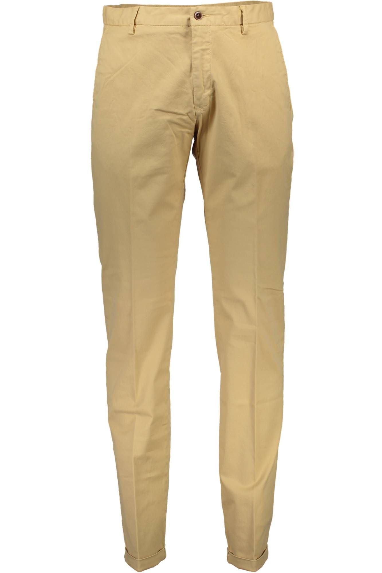 Beige Cotton Men Pant