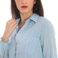 Light Blue Cotton Women Shirt
