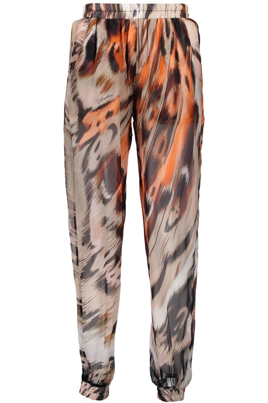 Orange Viscose Women Pant