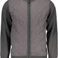 Gray Polyester Men Jacket