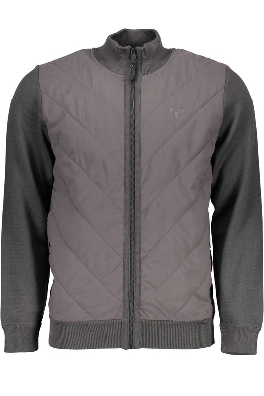Gray Polyester Men Jacket