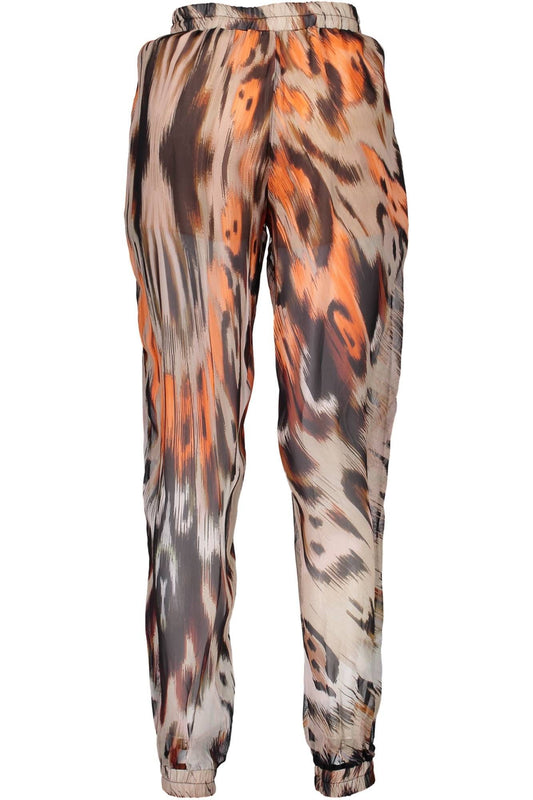 Orange Viscose Women Pant