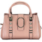 Pink Polyurethane Women Handbag