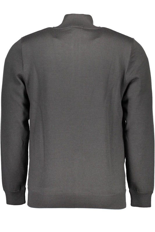Gray Polyester Men Jacket