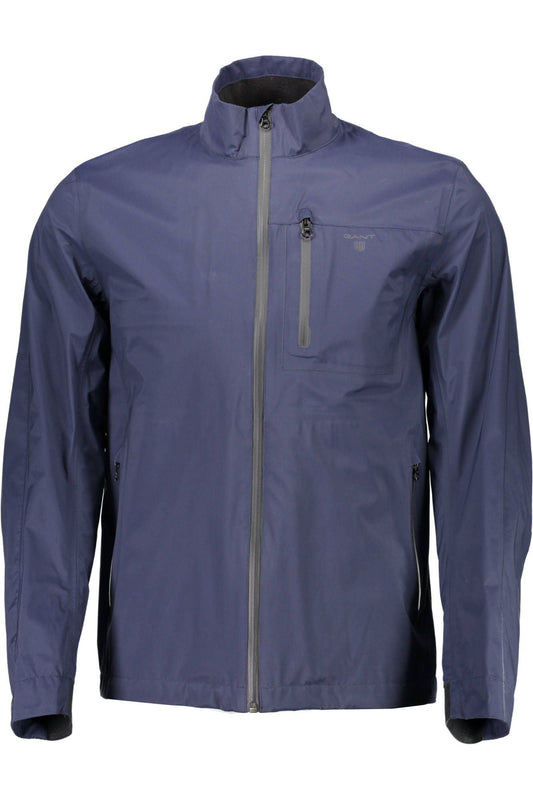 Blue Cotton Men Jacket