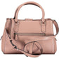 Pink Polyurethane Women Handbag