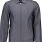 Blue Cotton Men Jacket