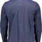 Blue Cotton Men Jacket