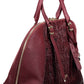 Purple Leather Women Handbag