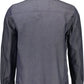 Blue Cotton Men Jacket