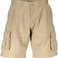 Beige Cotton Men Bermuda