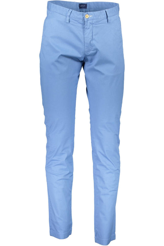 Light Blue Cotton Men Pant