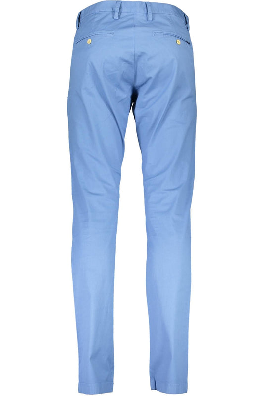 Light Blue Cotton Men Pant