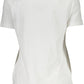 White Cotton Women T-Shirt