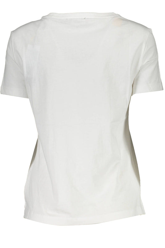 White Cotton Women T-Shirt