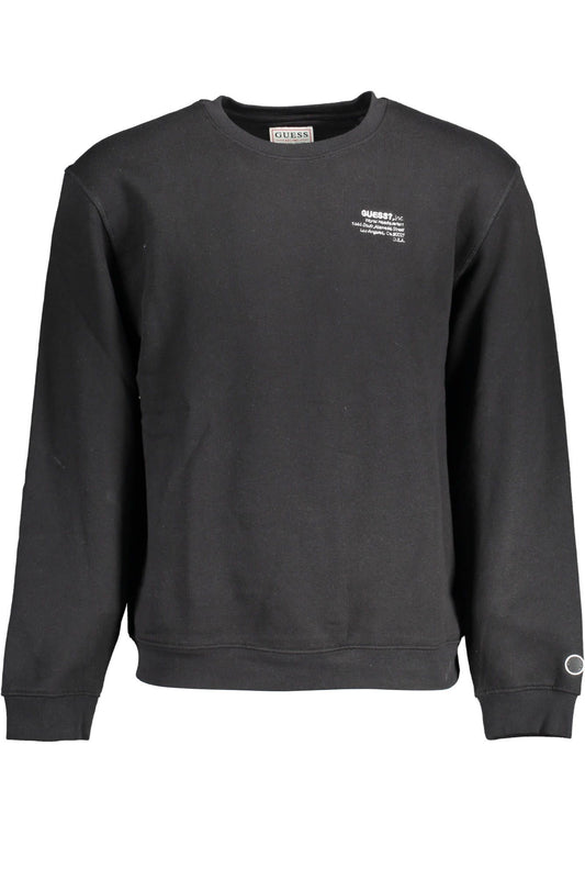 Black Cotton Men Sweater