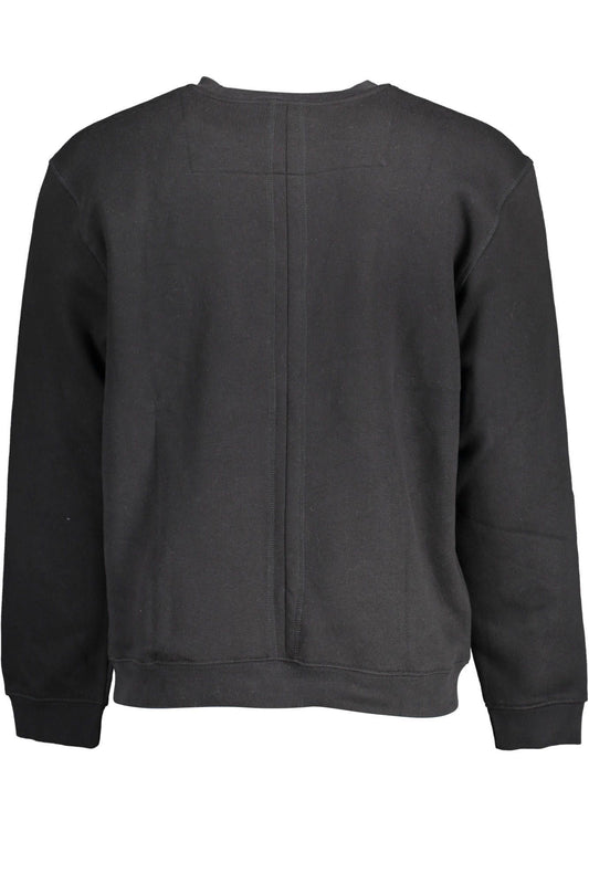 Black Cotton Men Sweater