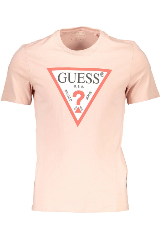 Pink Cotton Men T-Shirt