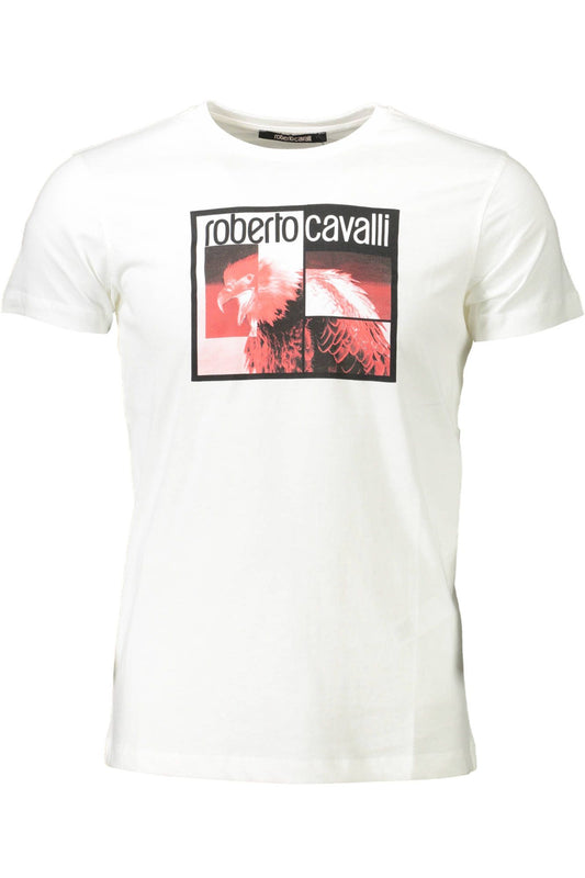 White Cotton Men T-Shirt