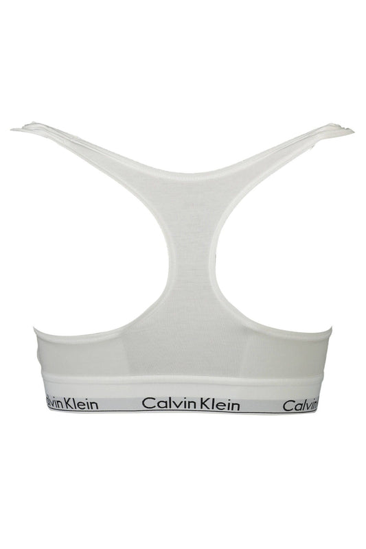 White Cotton Women Sports Bra