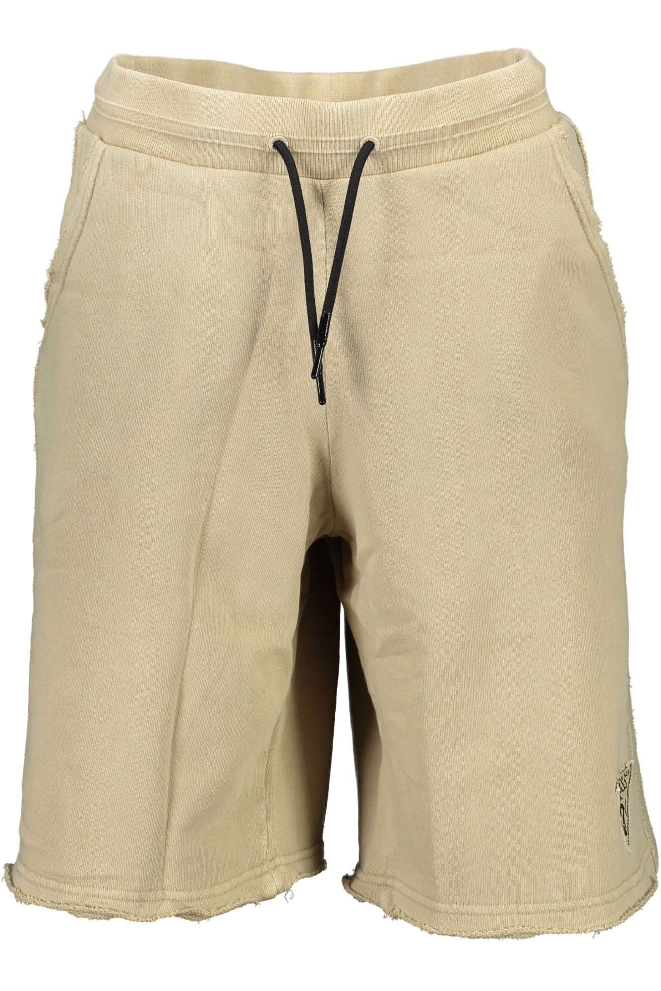 Beige Cotton Men Bermuda