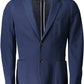 Blue Cotton Men Jacket