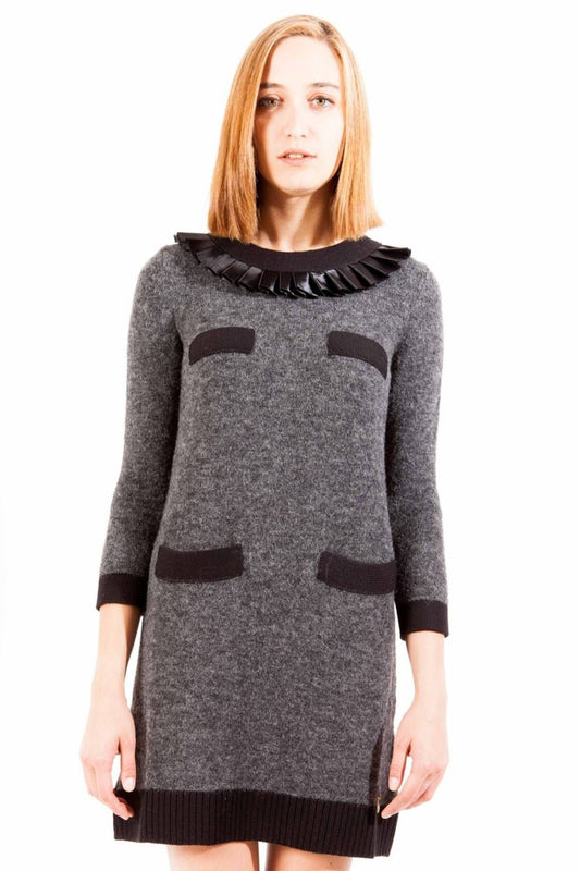 Gray Wool Women Dress