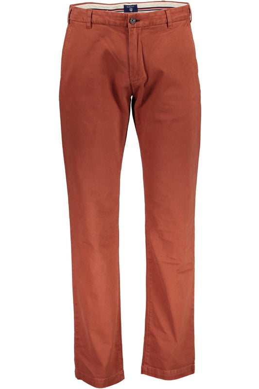 Brown Cotton Men's Pant