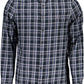 Blue Cotton Men Shirt