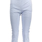 Light Blue Cotton Women Pant