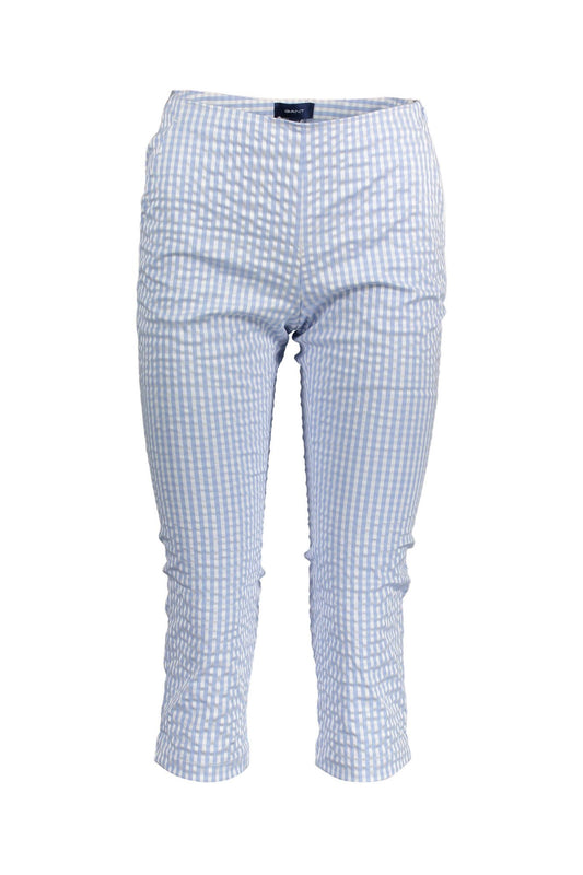 Light Blue Cotton Women Pant
