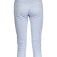 Light Blue Cotton Women Pant