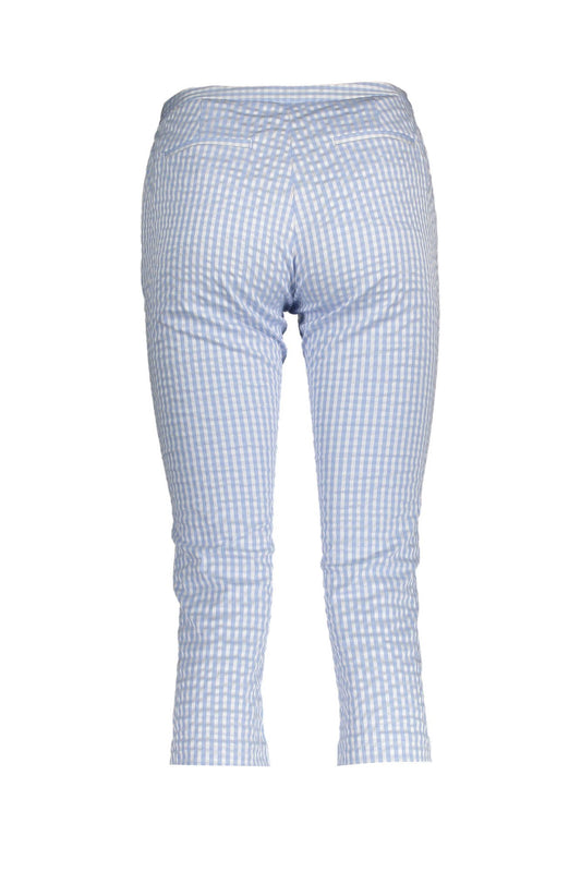 Light Blue Cotton Women Pant