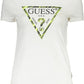 White Cotton Women T-Shirt