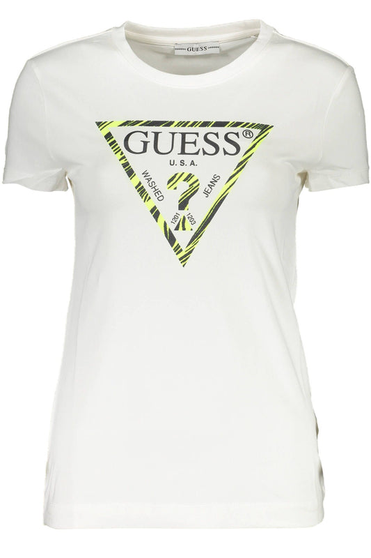 White Cotton Women T-Shirt