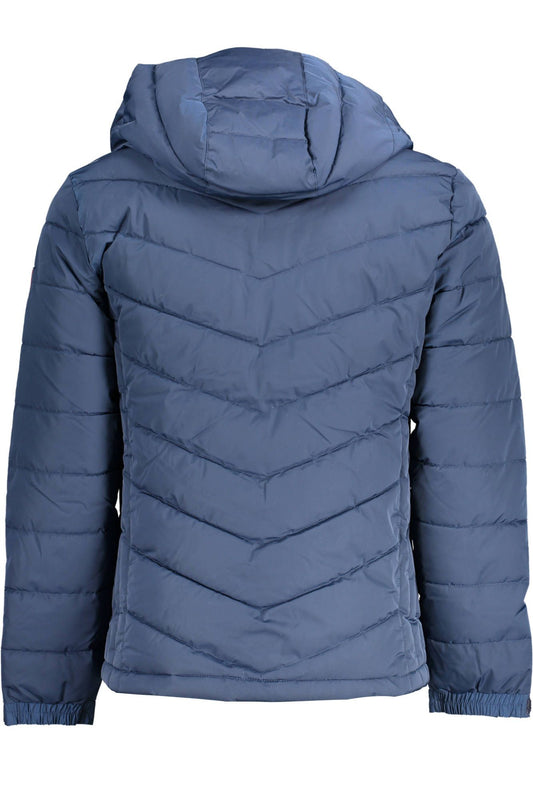 Blue Polyester Men Jacket