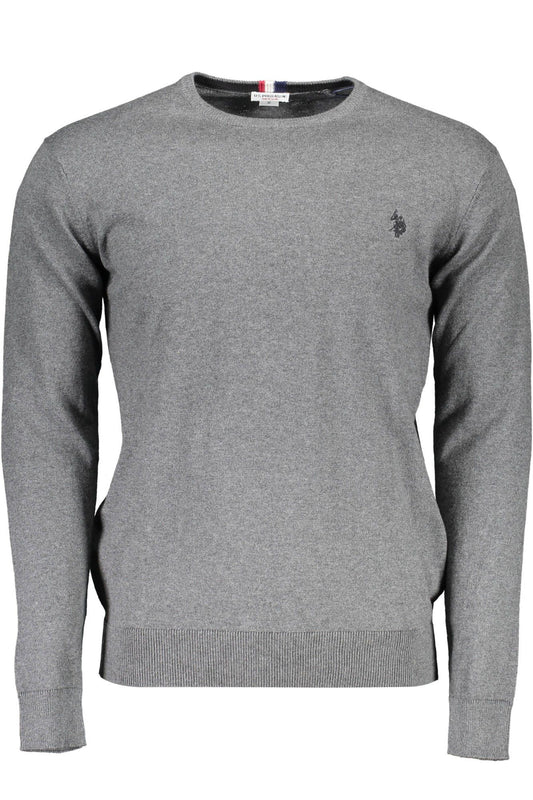 Gray Cotton Men Sweater