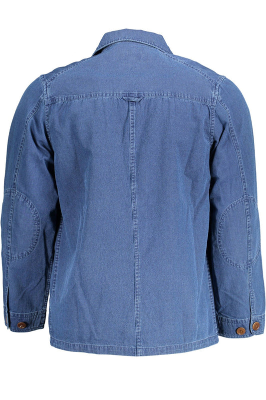 Blue Cotton Men Shirt