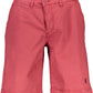 Red Cotton Men Bermuda