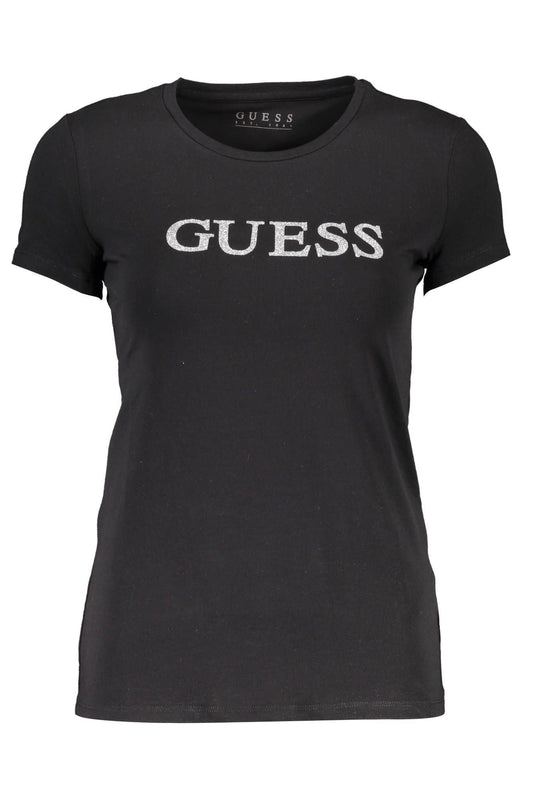Black Cotton Women T-Shirt