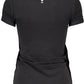 Black Cotton Women T-Shirt