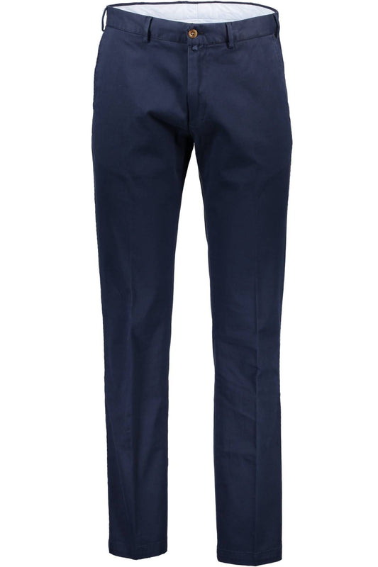 Blue Cotton Men Trouser